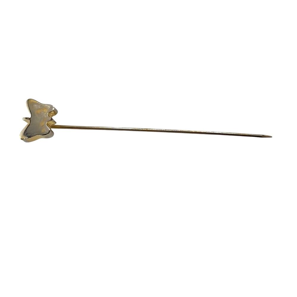Antique Style Gold Tone Butterfly Tie Pin